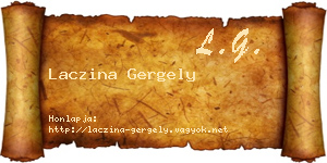 Laczina Gergely névjegykártya